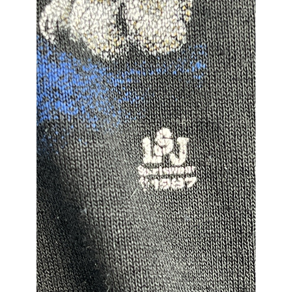 Vintage LSJ Sportswear Wolf Moon Black Medium T Shirt USA Made Black 1987 - Picture 2 of 10